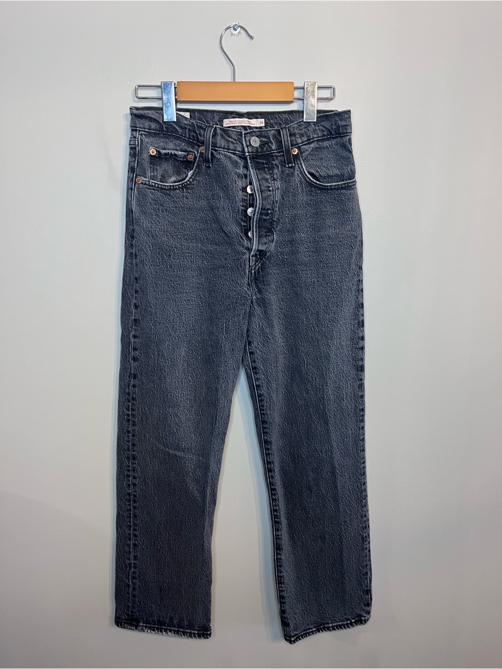 Levi’s Ribcage Straight Ankle Black Jeans – Size 28 - Picture 2 of 7